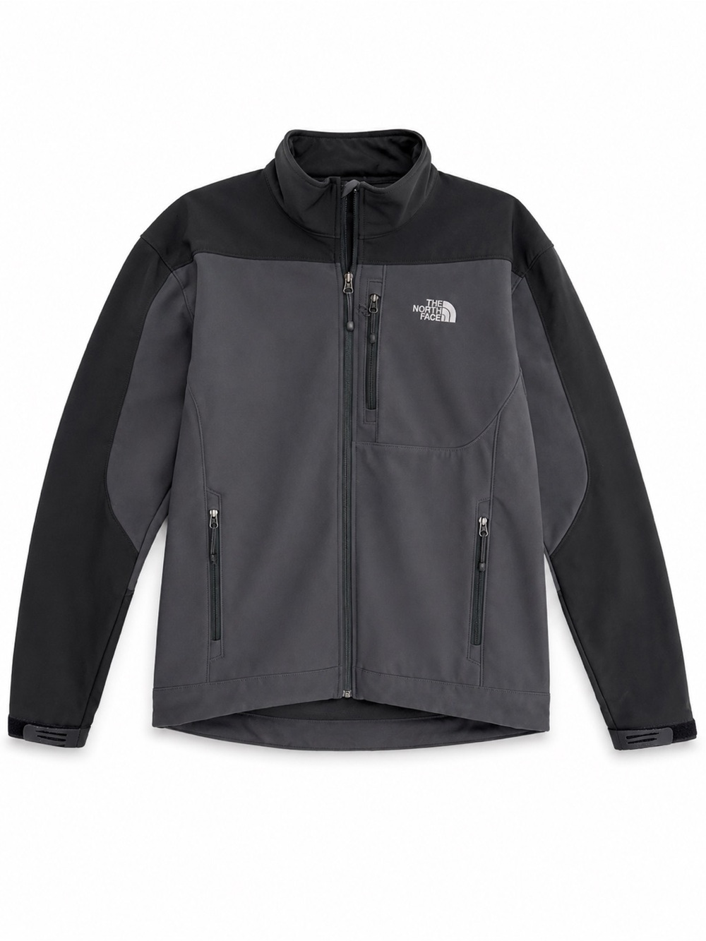 The North Face Apex Bionic Softshell Jacket Mens Large L Charcoal Grey Black F09